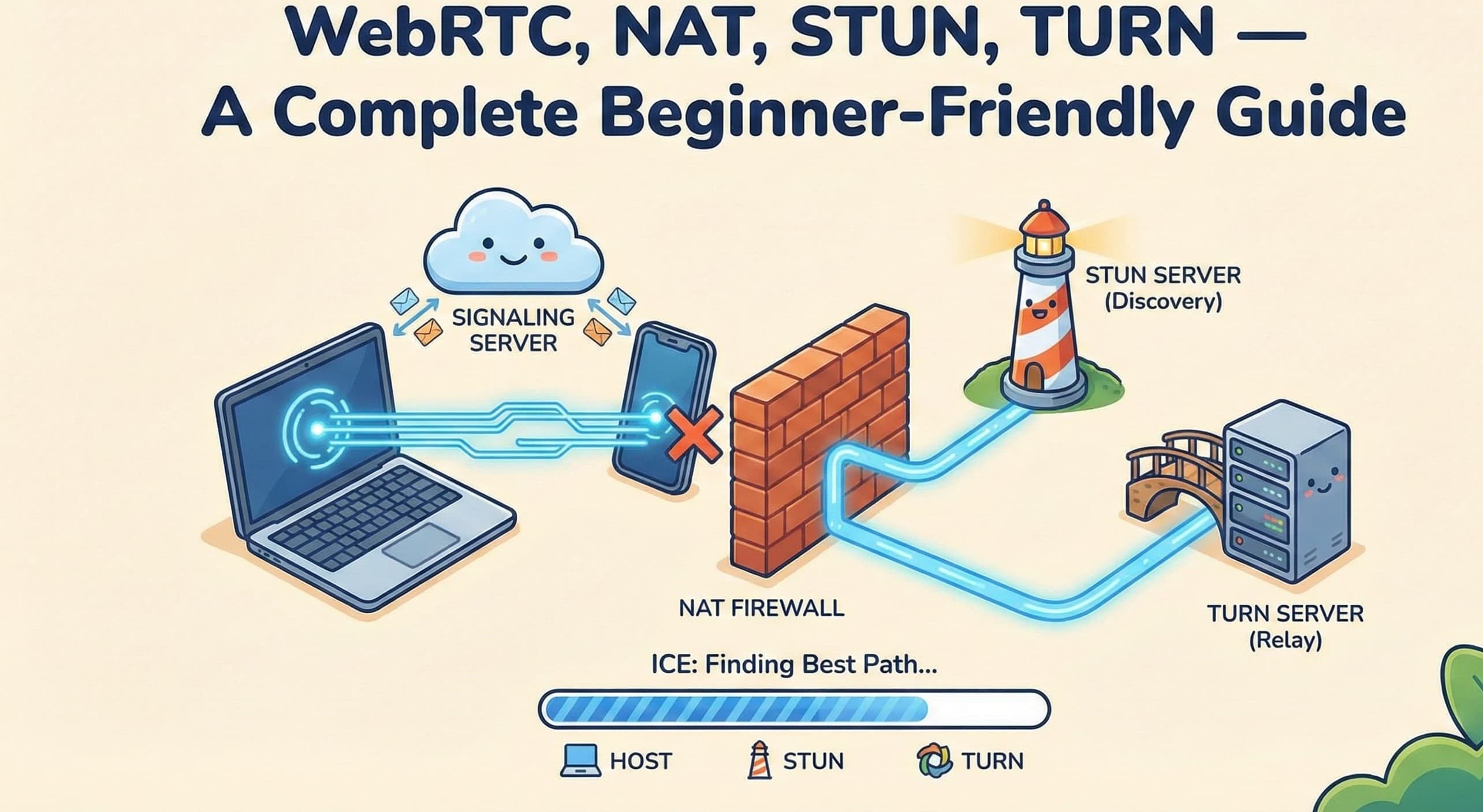 WebRTC, NAT, STUN, TURN A Complete Beginner-Friendly Guide